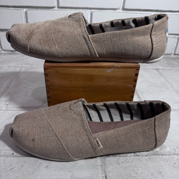 New Tom’s Women’s Alpargata Natural Undyed Heritage Canvas Slip Ons Size 8 - Picture 5 of 11